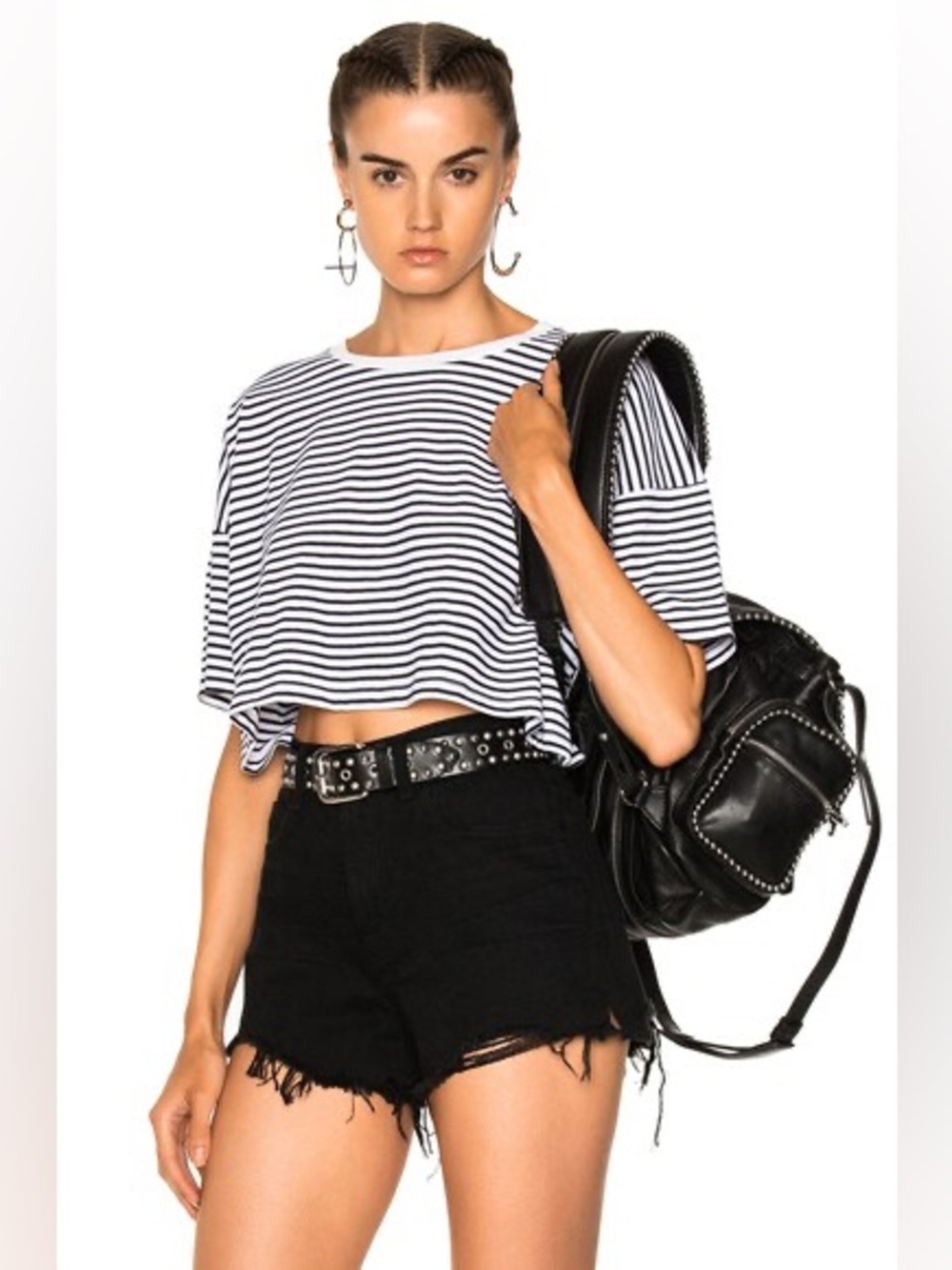 T by Alexander Wang Short Sleeve Drop Shoulder Tee S‎